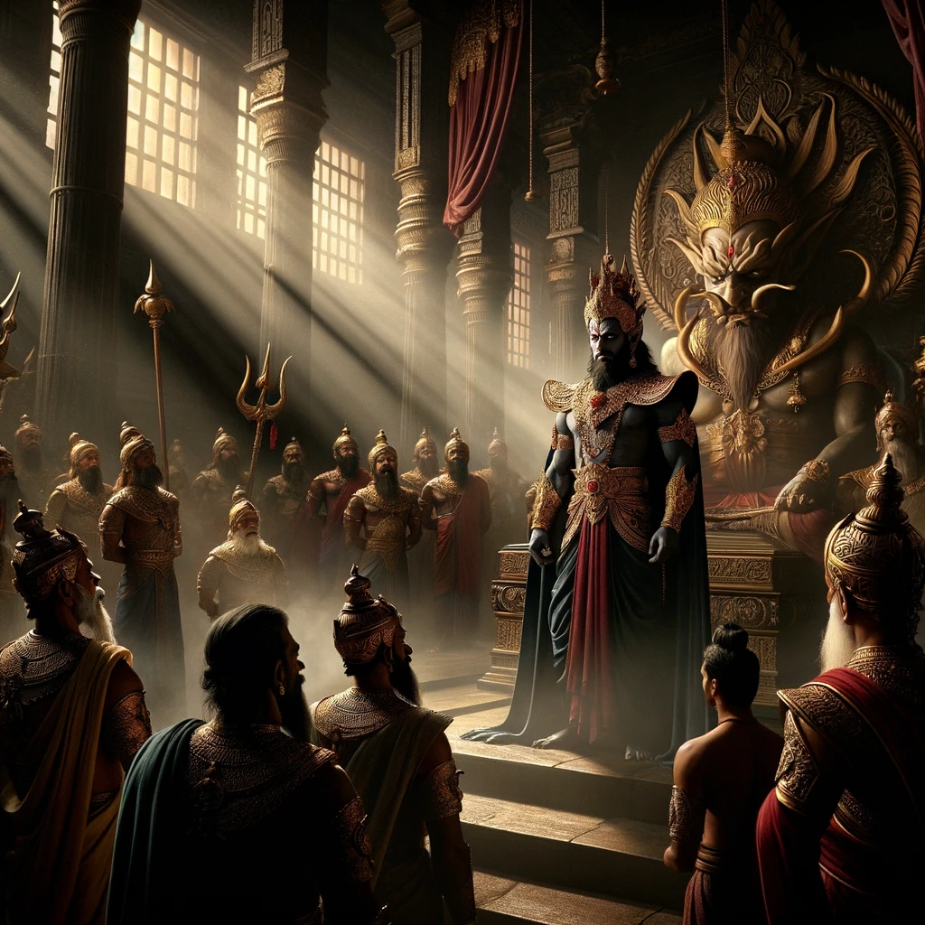 Ravana Informed about the Siege of Lanka